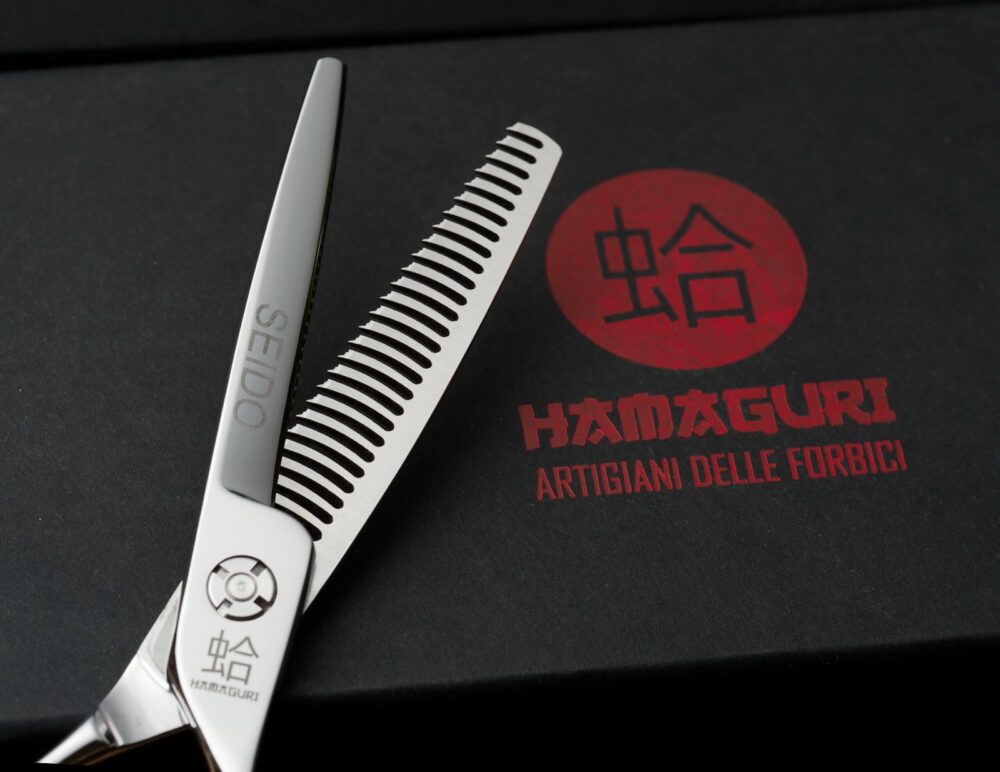 Forbice per Parrucchiere Hamaguri per Sfoltiture Morbide e Naturali, Modello Seido, 6", 26 Denti - immagine 3