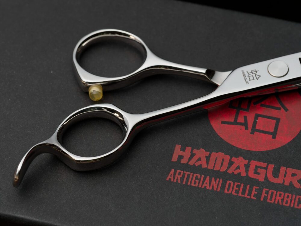 Forbici da Parrucchiere Hamaguri per Sflotitura, Modello Senkei 5,5", 30 Denti profilo a V - immagine 4
