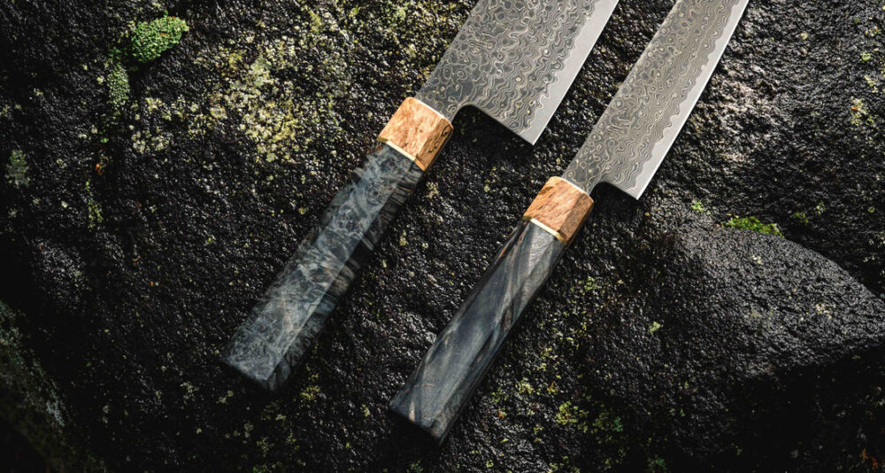 Senzo Dawn Edizione limitata Gyuto SG2 Damasco 200mm - immagine 2