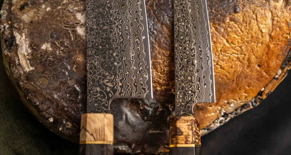 Senzo Dawn Edizione limitata Gyuto SG2 Damasco 200mm - immagine 3