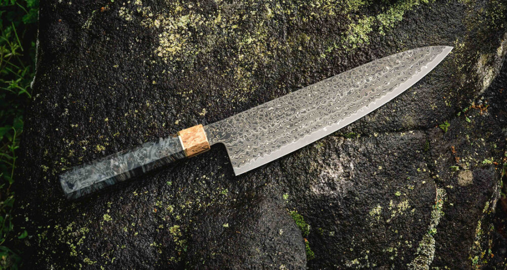 Senzo Dawn Edizione limitata Gyuto SG2 Damasco 200mm
